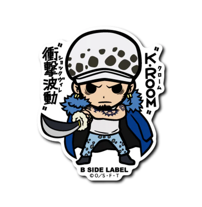 Official One Piece B-Side Label Japan Sticker - Trafalgar D. Water Law Ver 2