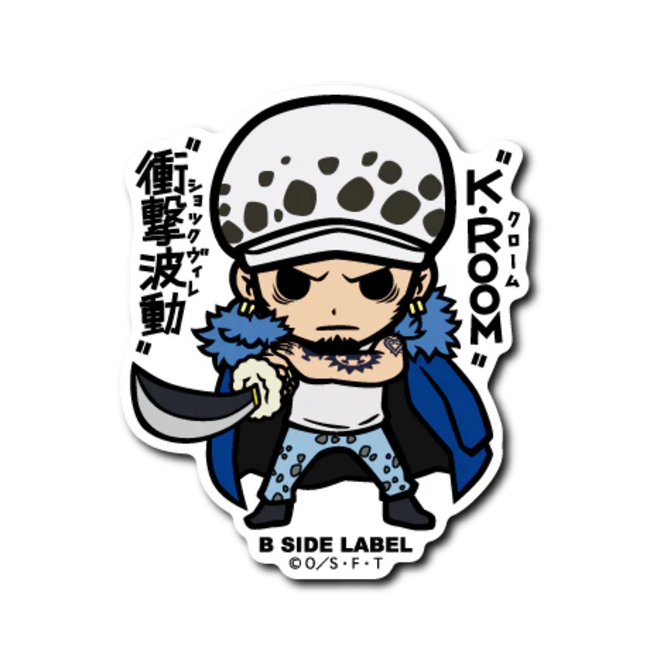 Official One Piece B-Side Label Japan Sticker - Trafalgar D. Water Law Ver 2
