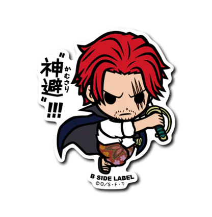Official One Piece B-Side Label Japan Sticker - Shanks