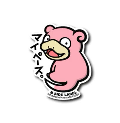 Official Pokemon B-Side Label Japan Sticker - Slowpoke