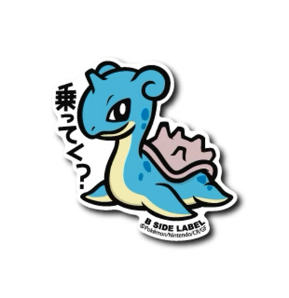 Official Pokemon B-Side Label Japan Sticker - Lapras