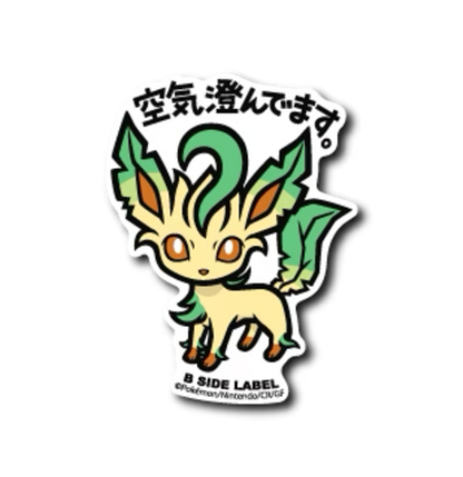 Official Pokemon B-Side Label Japan Sticker - Leafeon
