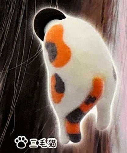 Earplug Cat Flocky Ver. Fuzzy Kitty Butt Ear Accessory Gashapon Complete Set Gacha - GPN-LQL-0001SET