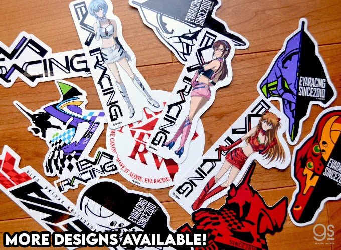 エヴァンゲリオン タペストリー Racing RUN'A Evangelion EVA Racing Official Vinyl Sticker - EVA-R Large Logo