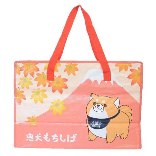 Faithful Dog Mochishiba Large Souvenir Eco Tote Bag - Mount Fuki Red Ver - SK Japan - BAG-SKJ-0004