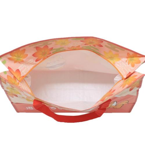 Faithful Dog Mochishiba Large Souvenir Eco Tote Bag - Mount Fuki Red Ver - SK Japan - BAG-SKJ-0004