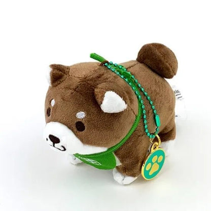 Faithful Dog Mochishiba Plush Keychain w/ Charm - Anko - SK Japan - PLU-SKJ-0005