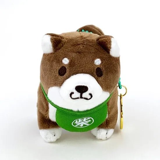 Faithful Dog Mochishiba Plush Keychain w/ Charm - Anko - SK Japan - PLU-SKJ-0005
