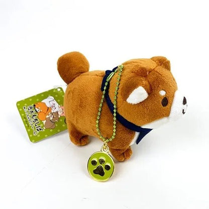 Faithful Dog Mochishiba Plush Keychain w/ Charm - Okaka - SK Japan - PLU-SKJ-0003