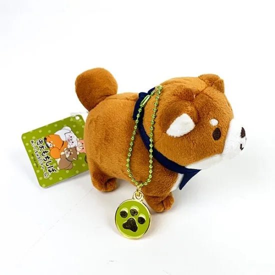 Faithful Dog Mochishiba Plush Keychain w/ Charm - Okaka - SK Japan - PLU-SKJ-0003