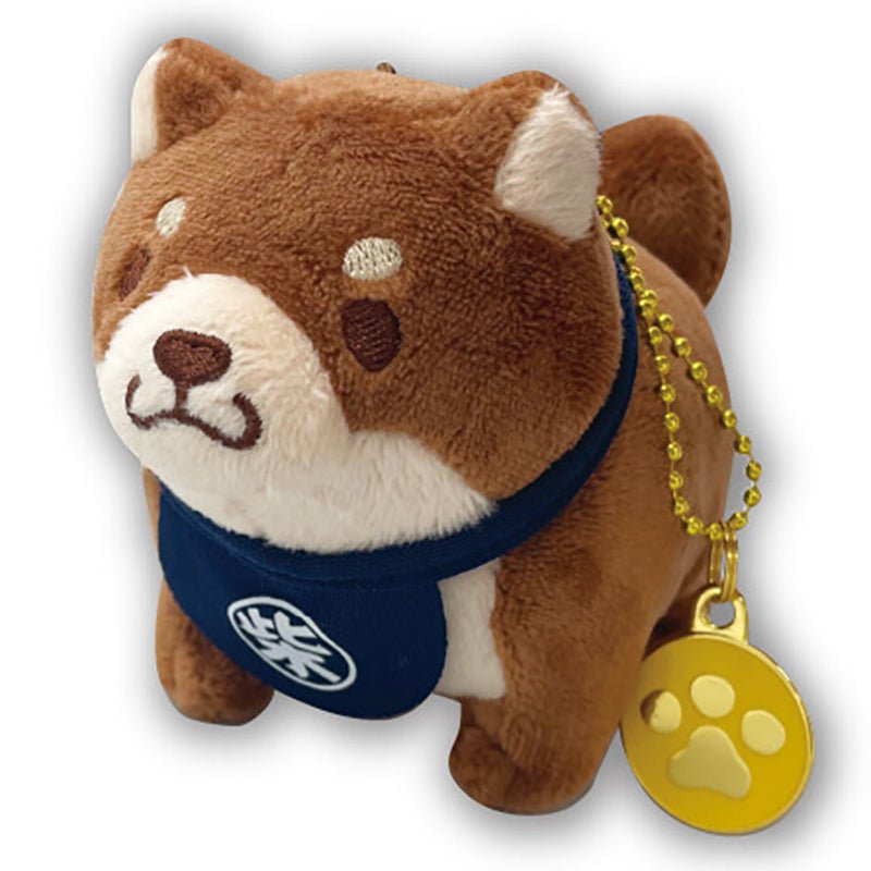 Faithful Dog Mochishiba Plush Keychain w/ Charm - Tuna - SK Japan - PLU-SKJ-0004