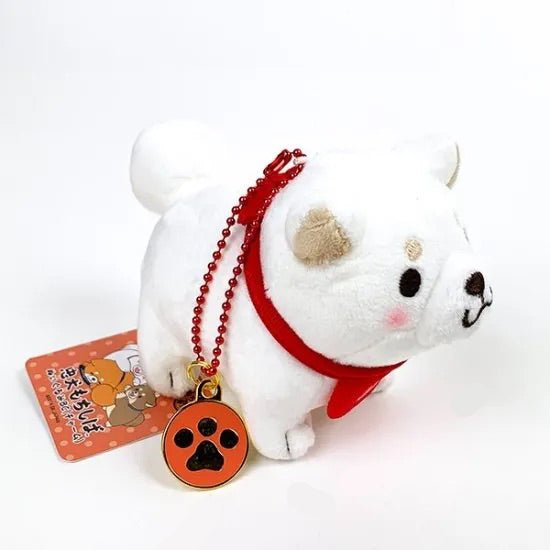 Faithful Dog Mochishiba Plush Keychain w/ Charm - Ume - SK Japan - PLU-SKJ-0002
