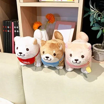 Faithful Dog Mochishiba Plush w/ Charm - Sakura - SK Japan - PLU-SKJ-0008