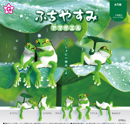 Fuchiyasumi Tree Frog Lounging Mini Figure Gashapon Complete Set Gacha - GPN-YEL-0036SET