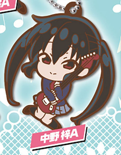 K - ON! Defo Raba! Rubber Keychain Gashapon Complete Set Gacha - GPN-TTA-0101SET