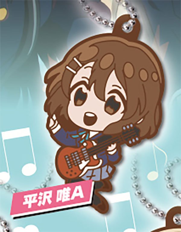 K - ON! Defo Raba! Rubber Keychain Gashapon Complete Set Gacha - GPN-TTA-0101SET