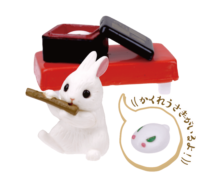 Mochi Pounding Bunny Rabbit Mini Figure Gashapon Complete Set Gacha - GPN-TAR-0007SET