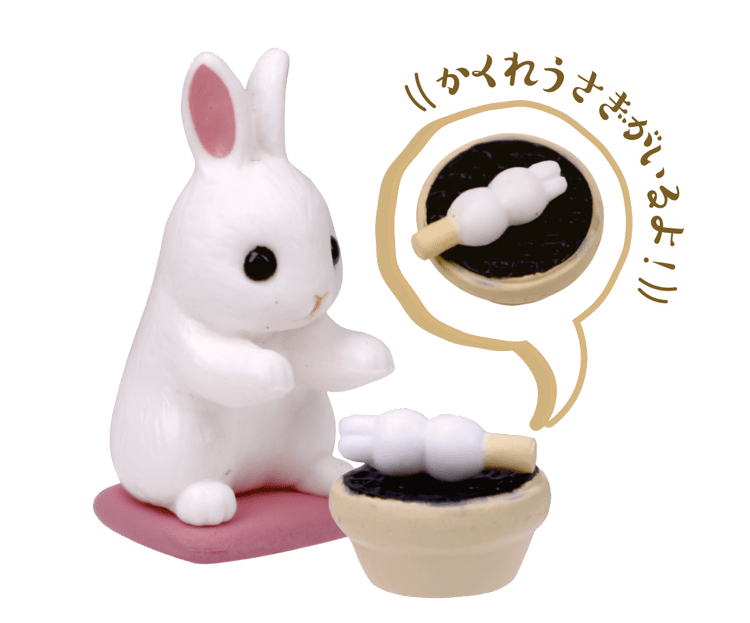 Mochi Pounding Bunny Rabbit Mini Figure Gashapon Complete Set Gacha - GPN-TAR-0007SET