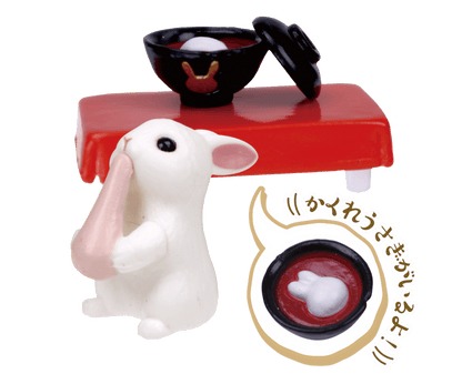 Mochi Pounding Bunny Rabbit Mini Figure Gashapon Complete Set Gacha - GPN-TAR-0007SET
