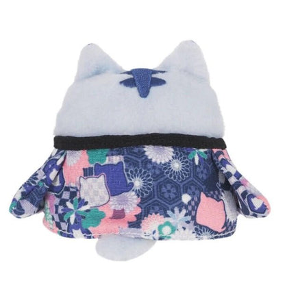 Neko Dango Plush Cat - Blue Haori (Kyoto Exclusive) - PLU-SAN-0019