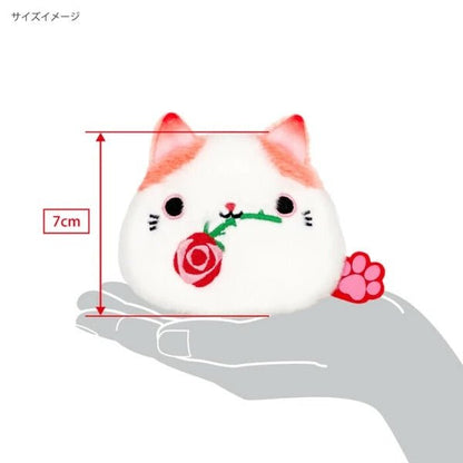 Neko Dango Plush Cat - Rose Flower - PLU-SAN-0020