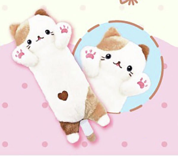Nigitte! Nyanko Pukyu - Squeeze Kitty Long Cat Kawaii Plush Toy Mike Calico Ver - PLU-YEL-0002D-