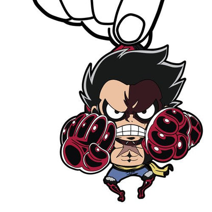 One Piece - Luffy Gear 4 - Tsumamare Pinched Rubber Strap Keychain - KEY-COS-0071