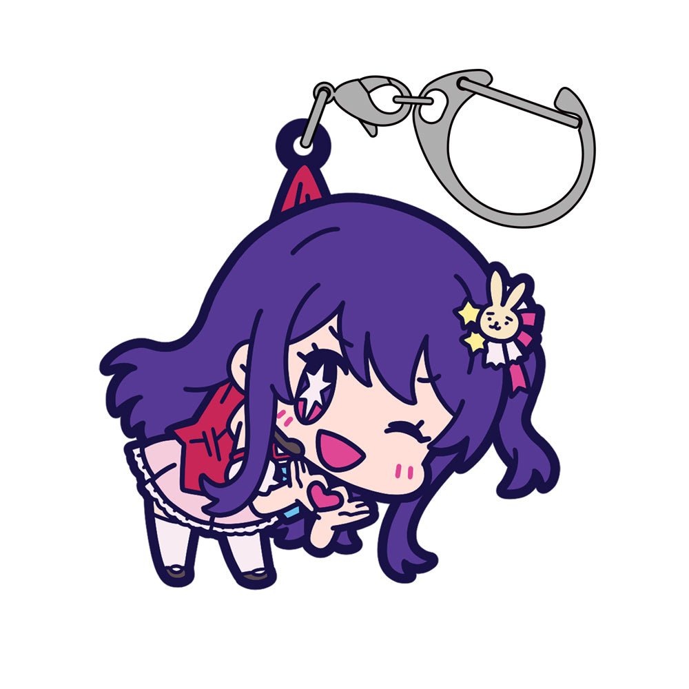 Oshi no Ko - Ai B - Komachi Ver. - Tsumamare Pinched Rubber Strap Keychain - KEY-COS-0035