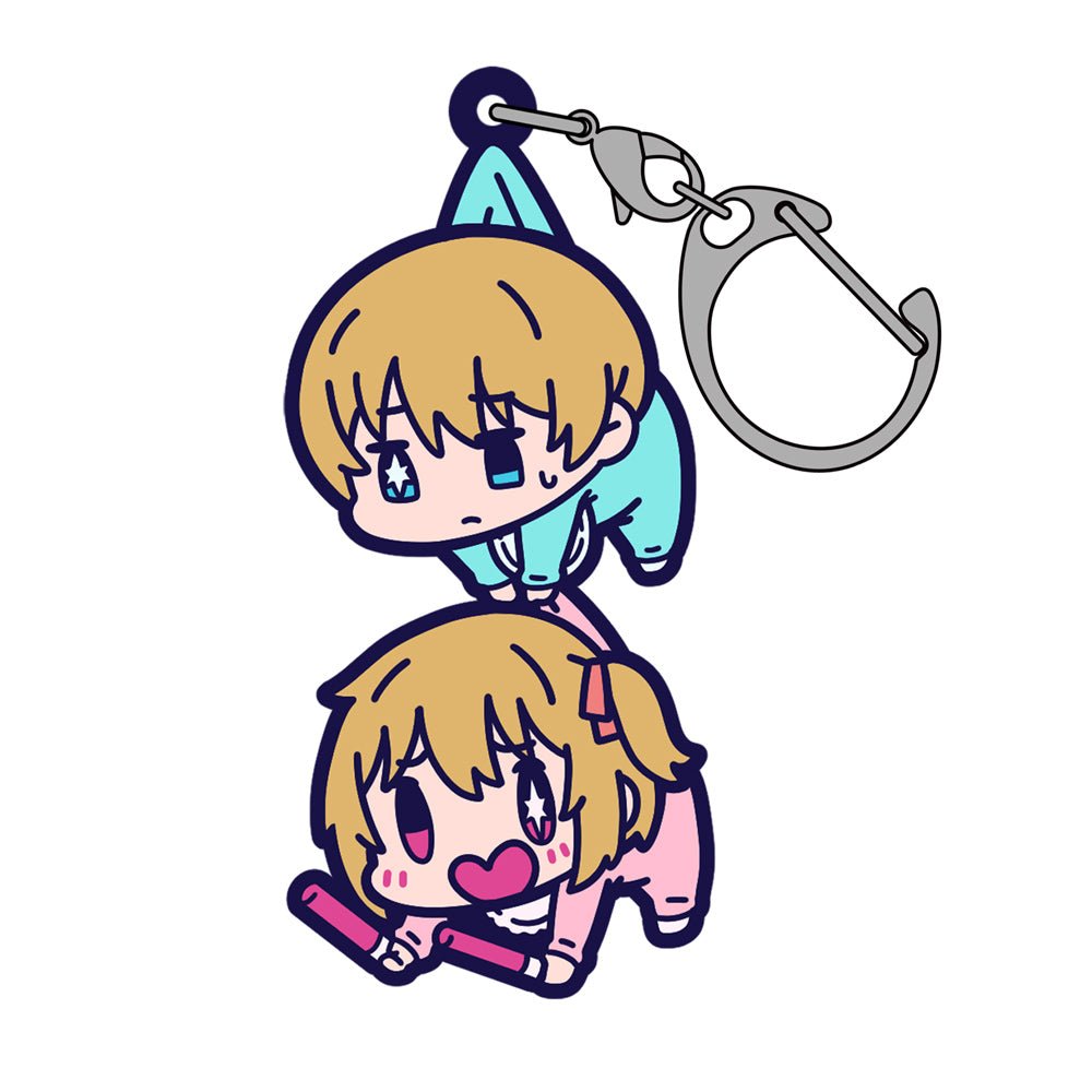 Oshi no Ko - Aqua & Ruby Baby Ver - Tsumamare Pinched Rubber Strap Keychain - KEY-COS-0033