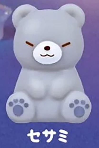 Osuwari Kumasan Sofubi Light 2 Sitting Bear Vinyl Figure Gashapon Complete Set Gacha - GPN-YEL-0030SET