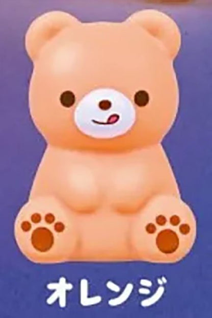 Osuwari Kumasan Sofubi Light 2 Sitting Bear Vinyl Figure Gashapon Complete Set Gacha - GPN-YEL-0030SET