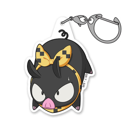 Ranma 1/2 - P - chan - Tsumamare Pinched Acrylic Strap Keychain - KEY-COS-0060