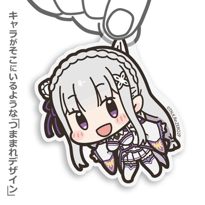 Re:Zero Starting Life in Another World - Emilia - Tsumamare Pinched Acrylic Strap Keychain - KEY-COS-0023