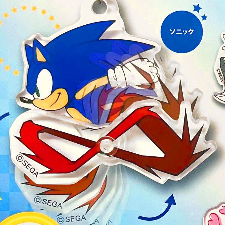 Sonic the Hedgehog Spinning Acrylic Keychain Gashapon Complete Set Gacha - GPN-KCM-0001SET