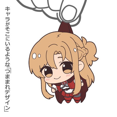 Sword Art Online Progressive - Asuna Cape Ver. - Tsumamare Pinched Rubber Strap Keychain - KEY-COS-0015