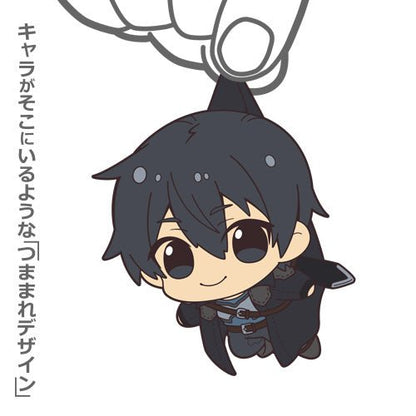 Sword Art Online Progressive - Kirito Coat Ver. - Tsumamare Pinched Rubber Strap Keychain - KEY-COS-0016