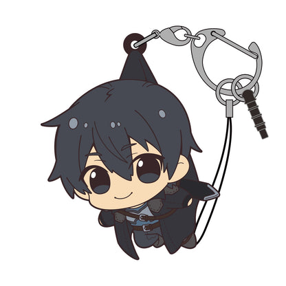 Sword Art Online Progressive - Kirito Coat Ver. - Tsumamare Pinched Rubber Strap Keychain - KEY-COS-0016