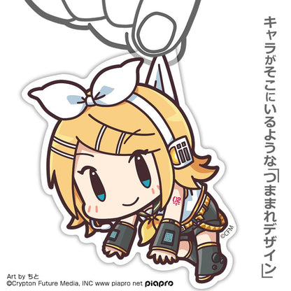 Vocaloid - Kagamine Rin - Tsumamare Pinched Acrylic Strap Keychain - KEY-COS-0065