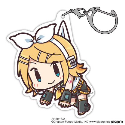 Vocaloid - Kagamine Rin - Tsumamare Pinched Acrylic Strap Keychain - KEY-COS-0065